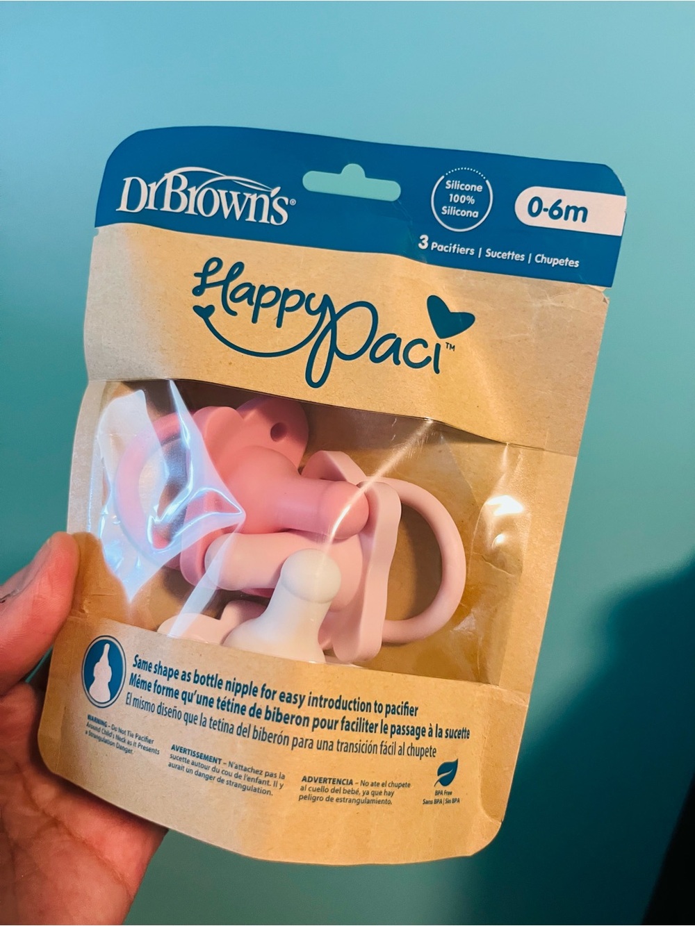 Dr. Brown's HappyPaci Silicone Pacifier Set - Pink